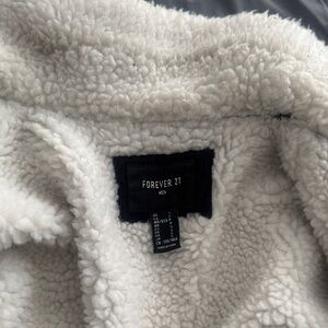 Forever 21 Men's Cream Sherpa Jacket